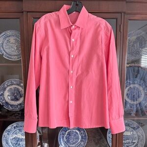 Women's Pink Button-Front Blouse — Classic Collared Style
